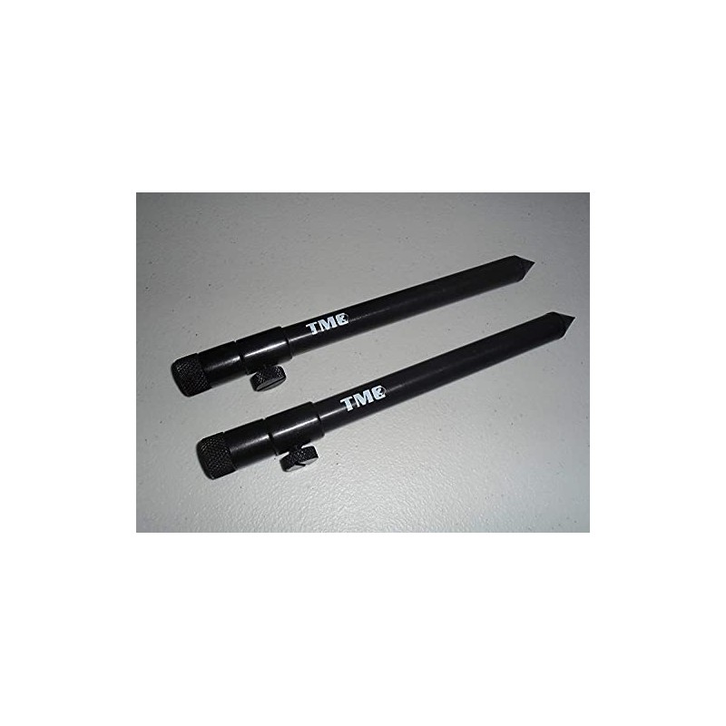 TMC 2 x Aluminium Bank Sticks 20-35 cm's. Rod Rests,