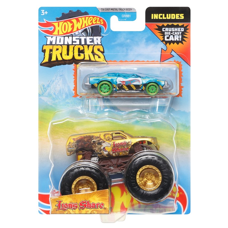Hot Wheels Monster Trucks Lions Share Includes car