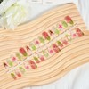 Summer Flower Fake Nails Medium Almond Green French Press on