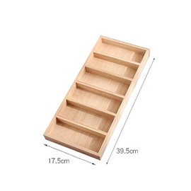 TANG SONG 1 Pack Bamboo 6-Slot Sunglass Display Tray Eyewear Storage Case for Home or Office