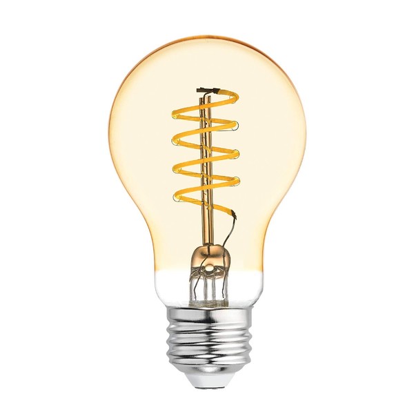 GE Lighting VintaStyle LED Light Bulbs, 5 Watts (60 Watt Equivalent) Warm Candle Light, Amber Glass, Medium Base, Dimmable (1 Pack)