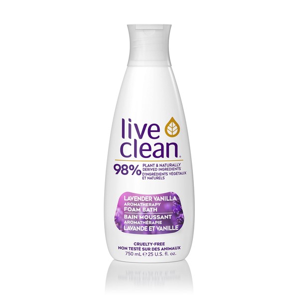 Live Clean Lavender Vanilla Aromatherapy Foam Bath, 750 ml