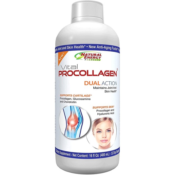 Natural Energy Vital Procollagen - Liquid Hydrolyzed Collagen Protein with