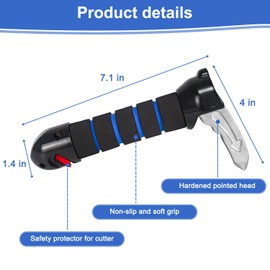 Shouken 2 Packs 3 in 1 Car Door Handle for Elderly-Car Handle Assist for Elderly - Vehicle Support Handle - Standing Mobility Aid Tool for Elderly-Car Door Latch Handle for Seniors