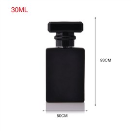 Enslz 30ML Portable Transparent Glass Perfume Empty Bottle Refillable Atomizer With Aluminum Cosmetic Case For Travel (black)