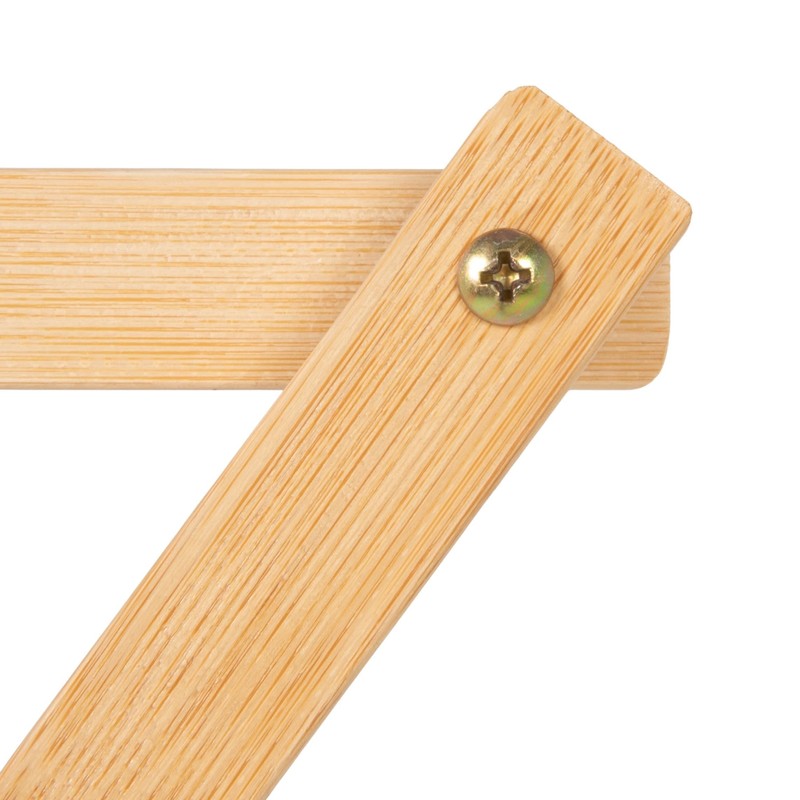 Household Essentials Bamboo Folding Clothes Drying Rack, Compact Upscale Laundry