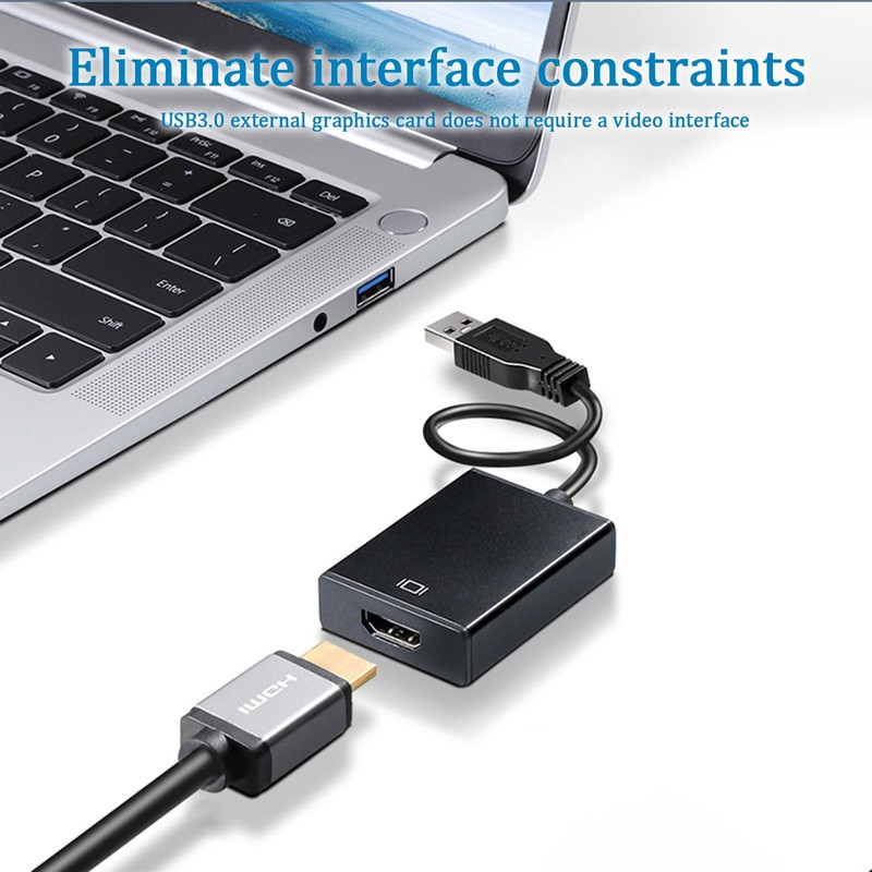 USB to HDMI Adapter, USB 3.0/2.0 to HDMI, Compatible with