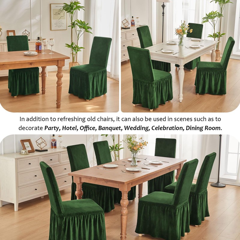 NICEEC Spandex Chair Covers for Dining Chairs Covers Set of