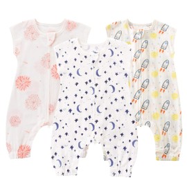 TADO MUSLIN Organic Cotton Baby Sleep Sack - 3 Pack Split Leg Wearable Blanket, 0.5 TOG Breathable Sleeveless Sleeping Sack with YKK Zipper for Toddlers