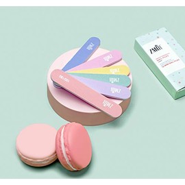 Mini lima de uñas profesional - 12 unidades elegantes - Práctica lima para uñas naturales y acrílicas 100/180 - 8,9 x 1,5 cm - Tablas de esmeril