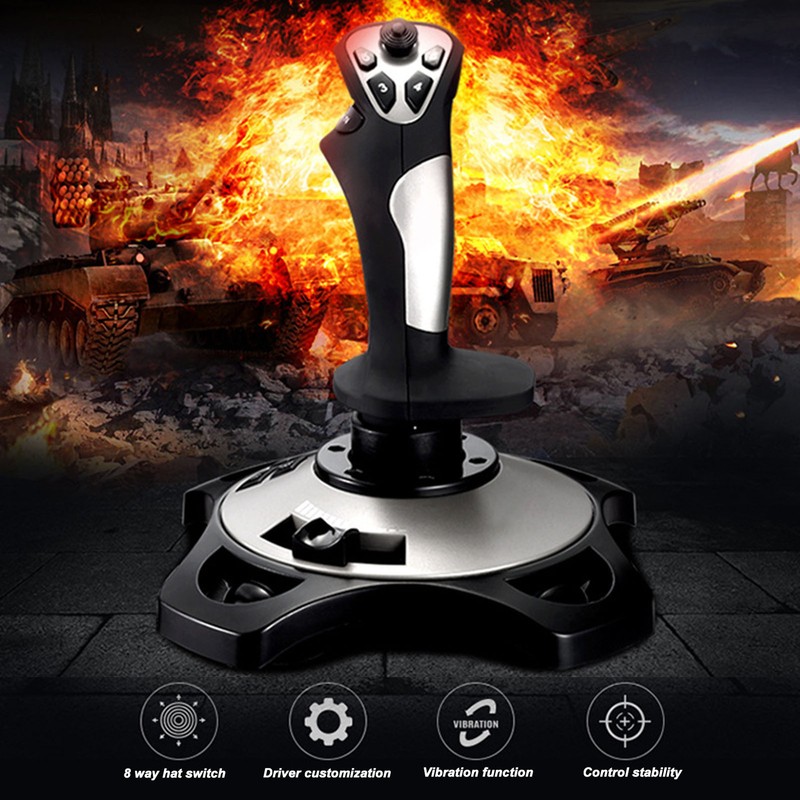 PC Joystick 2113 Pro Simulation USB Game Controller with Vibration