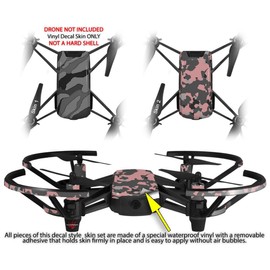 Skin Decal Wrap 2 Pack for DJI Ryze Tello Drone Camouflage Gray Drone NOT Included