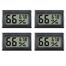 Mini Digital Electronic Temperature Humidity Meters Gauge Indoor Thermometer Hygrometer LCD Display Fahrenheit (℉) for Humidors, Greenhouse, Garden, Cellar, Fridge, Closet