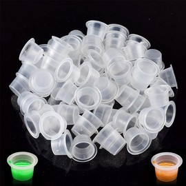 200 Stück Tattoo-Tintenkappen, Tattoo Farbkappen Cups, Einweg Tintenbecher, Kleine Small Tinte Pigment Cups