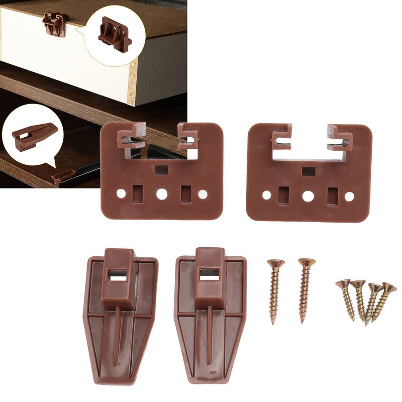 10 Pack Drawer Track Guide and Glides Dresser Center Mount