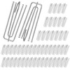 Pack of 50 Stainless Steel Curtain Hooks, Metal Curtain Hooks,