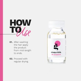 Ginger Milk Nutritive Hair Ampoule with Proteins and Pro-Vitamin B5 | BE GENEROUS | (Pack 3 x 0.5 fl oz)