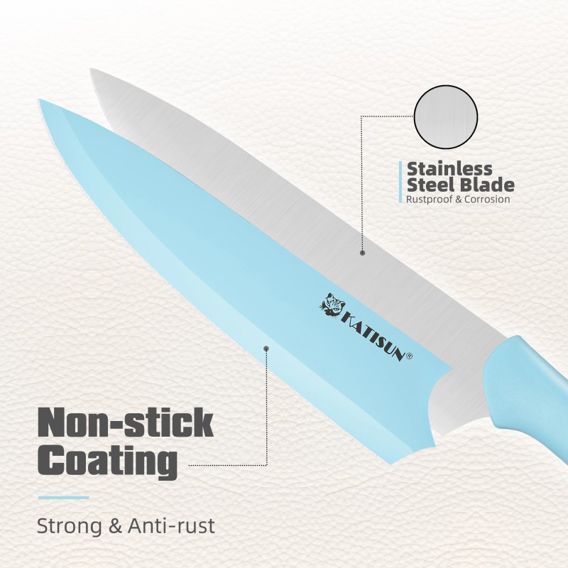 Full Blue 13 Piece Multifunctional Chef Knives Carbon Steel Kitchen