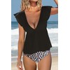Beachsissi Women's Tankini Tankini, leopard