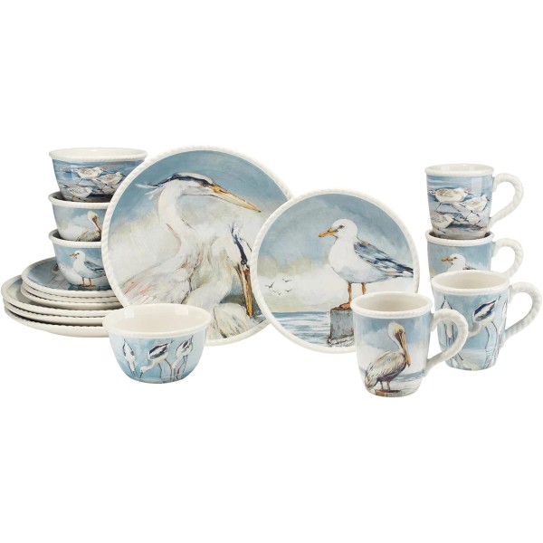 Does not apply Shorebirds 16 Piece Dinnerware Set, Service for