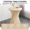 Qubjus 2 Pack Stretch Spandex Round Cocktail Tablecloth 32" x