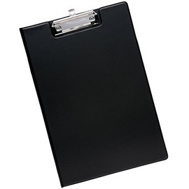 5 Star Fold-over Clipboard with Front Pocket Foolscap Black