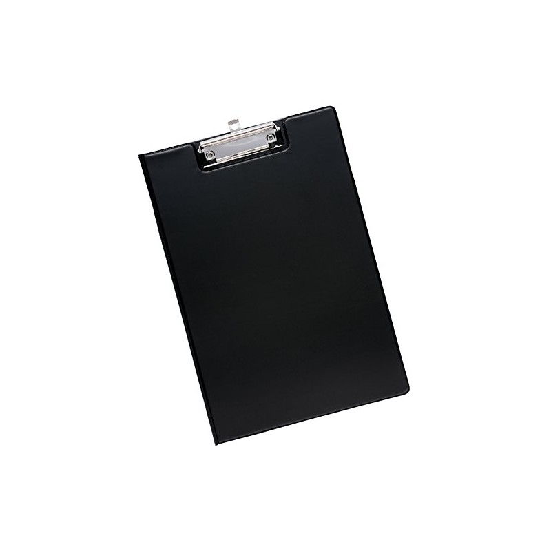5 Star Fold-over Clipboard with Front Pocket Foolscap Black