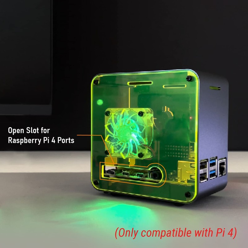 ElectroCookie Raspberry Pi 4 Case, Aluminum Mini Tower Case with