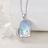 YAFEINI Cat Chain Girl Pendant Cat Necklace 925 Sterling Silver