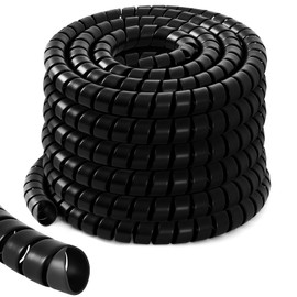 Innconee Spiral Wrap Cable Protector, Safe Spiral 1.25" Od x 40' Pre Cut Lengths Hydraulic Hose Protector Wrap to Avoid Wear and Extend Life for Hydraulic Pneumatic Hoses