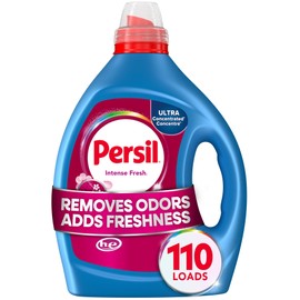 Persil Intense Fresh Everyday Clean, Liquid Laundry Detergent, High Efficiency (HE), Deep Stain Removal, Ultra Concentrated, 82.5 fl oz, 110 Loads