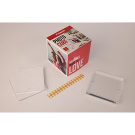 Canon Photo Cube Creative Pack, Pink - PP-201 Glossy II Photo Paper 5 x 5 Inches (40 Sheets) + Photo Frame - Compatible with Canon PIXMA Printers