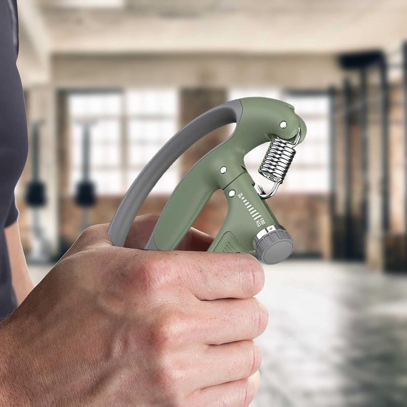 AIMALL Adjustable R-Type Grip Strength Trainer with LCD Counter, 5.7x6.29in,
