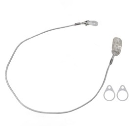 Single Ear Hearing Aids Clip, Anti Lost Portable Hearing Aid Lanyard Hearing Protection Rope with 3 Silicone Rings for Seniors Adults Kid Sound BTE