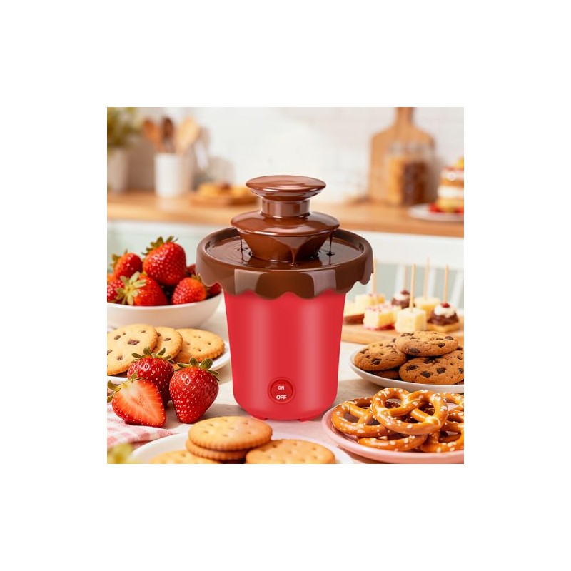 Mini fuente de chocolate de 5 onzas con 10 tenedores,