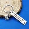Dabihu Music Keychain Gift Where Words Fail Music Speaks Keyring