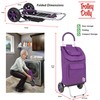 dbest products Trolley Dolly Purple Foldable Shopping cart for Groceries
