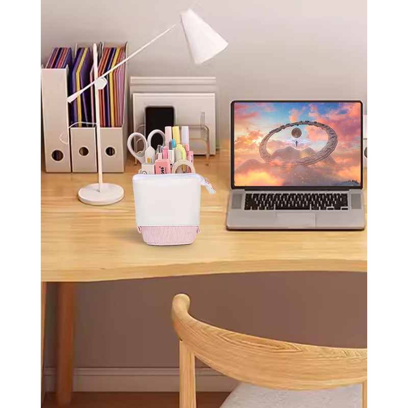 Xespis Pencil Case with Zip, Telescopic Pencil Case