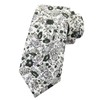 Mantieqingway Men Skinny Tie Cotton Floral Necktie for Wedding Groomsmen