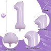 Lingqiang 40 Inch Light Purple Number 1 Balloon for 1st