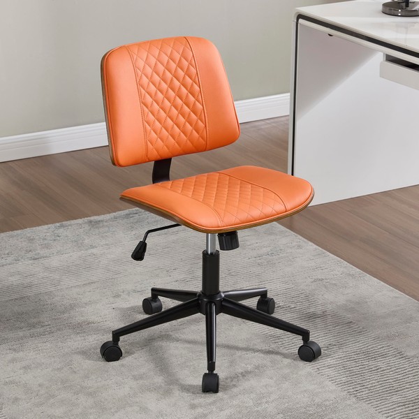 VipDesk Small Home Office Chair - Armless Mid Back Desk