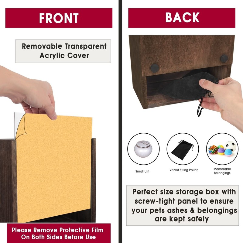J JACKCUBE DESIGN Pet Memorial Shadow Box, Memorial Gift Frame