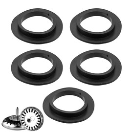 WQEDVN 5 PCS Sink Plug Seals, Black Rubber, 78-83mm, Universal Replacement Accessories