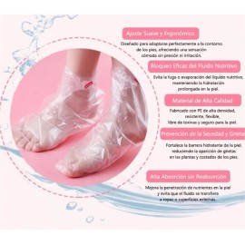 100 Pzs Guantes Bolsa Para Pies Desechables Impermeables