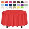 SietDESEO 2 Pack Red Tablecloth Round 84 x 84 Plastic