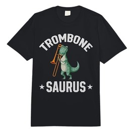 Trombone Saurus Trombone & Tyrannosaurus Rex Lover Musicians Comfort Colors Adult Heavyweight T-Shirt