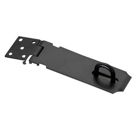 5" Black Heavy Duty Secure Door Lock and Staple Lock for Gate Shed Garage Hinge Black