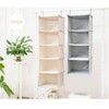 BOMEI PACK Beige Hanging Wardrobe Closet Organizer Shelves with 5