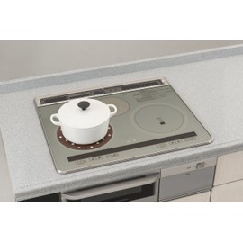 Toyo Aluminum IH Mat IH Cooking Heater Sheet Water Wash Thin Soft Type Dot Brown Diameter 8.3 inches (21 cm) 1 Piece Set S3361