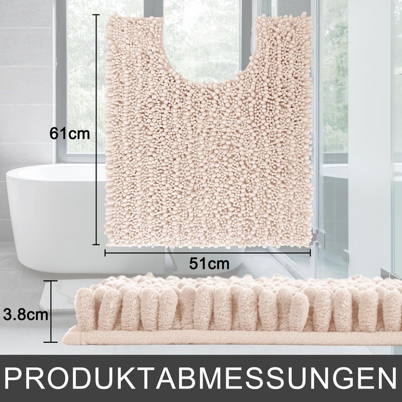 Yimobra U-Shaped Toilet Mat, Soft and Comfortable Contour Mat for